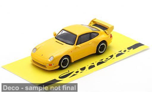 Porsche 993 1/64 Spark 911  RS Clubsport gelb/schwarz 1995 1:64 coche miniatura
