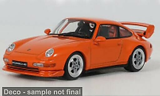 Coche miniatura Porsche 993 911  RS Clubsport naranja 1995 1/43 Solido