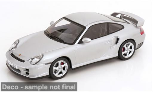 Coche miniatura Porsche 996 GT2 911  silber 2001 1/18 KK Scale