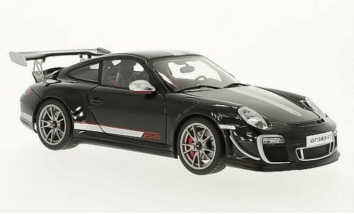 Porsche 911 GT3 1/18 Autoart 4.0 negro 2011 coche miniatura