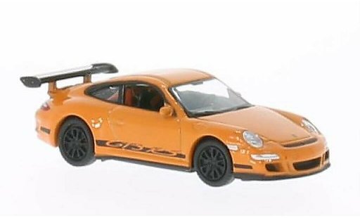 Porsche 911 GT3 1/87 Welly naranja coche miniatura