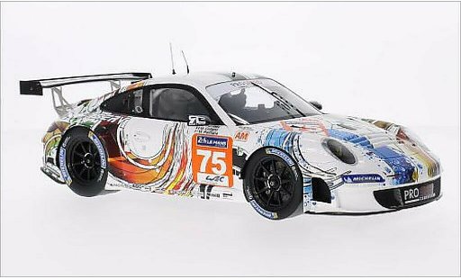 Porsche 911 GT3 1/18 Spark R No.75 Prospeed Competition 24h Le Mans 2014 coche miniatura