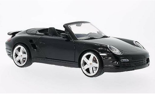 Porsche 911 Turbo 1/18 Motormax Descapotable negro coche miniatura