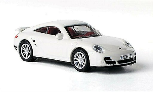 Porsche 911 Turbo 1/87 Schuco blanco coche miniatura