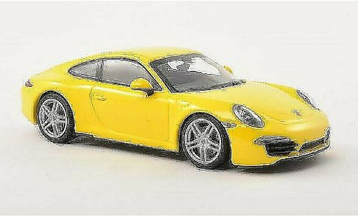 Porsche 911 Carrera 1/43 Minichamps amarillo 2012 coche miniatura