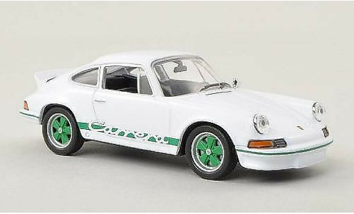 Porsche 911 Carrera 1/43 Welly 2.7 blanco/verde 1973 coche miniatura
