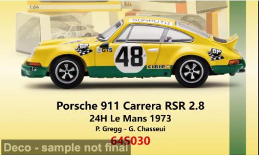 Porsche 911 1/64 Spark Carrera RSR 2.8 24h Le Mans 1973 #48 P.Gregg/G.Chasseuil 1:64 coche miniatura