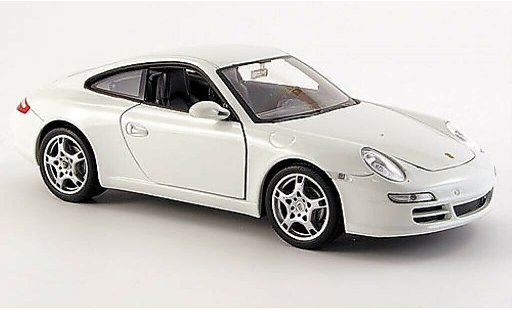 Porsche 911 S 1/24 Welly Carrera blanco coche miniatura