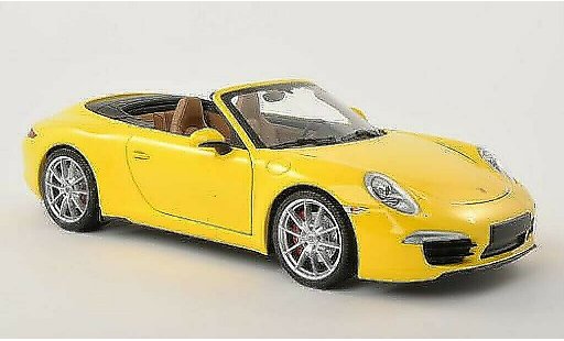 Porsche 911 S 1/18 Minichamps Carrera Descapotable amarillo 2011 coche miniatura