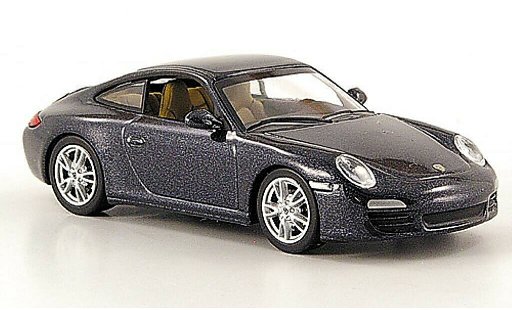 Porsche 911 S 1/64 Minichamps Carrera gris 2008 coche miniatura