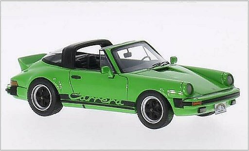 Porsche 911 Targa 1/43 Neo Carrera verde/Dekor 1985 coche miniatura