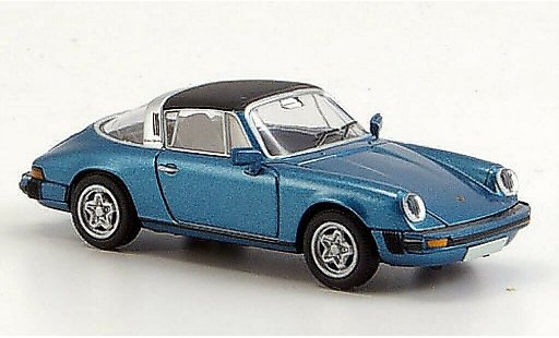 Porsche 911 Targa 1/87 Brekina G-Modell azul abnehmbares techo coche miniatura