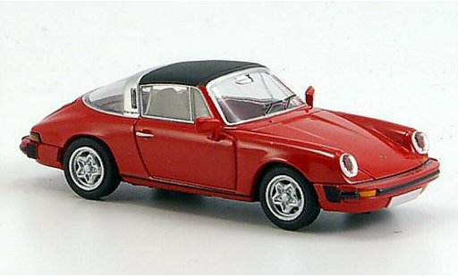 Porsche 911 Targa 1/87 Brekina G-Modell rojo abnehmbares techo coche miniatura