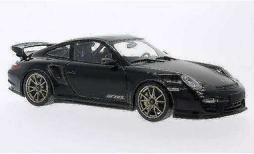 Porsche 911 GT2 1/18 Minichamps negro con goldenen Felgen 2011 coche miniatura