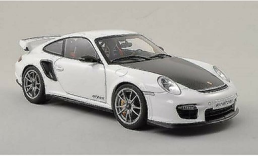 Porsche 911 GT2 1/18 Autoart blanco/carbon 2010 coche miniatura