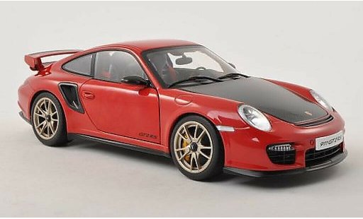 Porsche 911 GT2 1/18 Autoart rojo/carbon coche miniatura