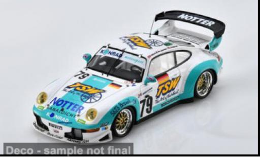 Porsche 996 GT2 1/43 Spark 911 weiss/t&Atilde;&frac14;rkis 24h Le Mans 1997 #79 M.Ligonnet/T.Seiler 1:43 coche miniatura