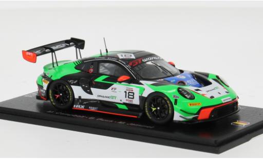 Coche miniatura Porsche 911 GT3 R 24h Spa 2025 Dinamic GT #18 M.Campbell/B.Buus 1/43 Spark