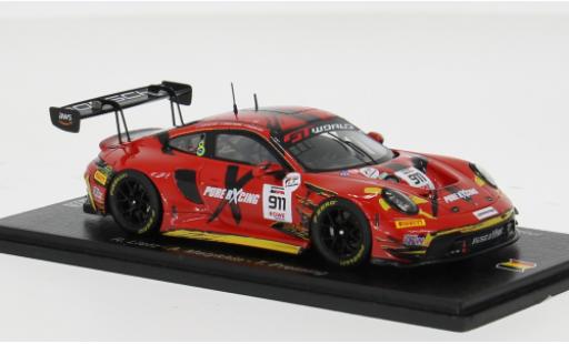 Coche miniatura Porsche 911 GT3 R 24h Spa 2025 Pure Rxcing #911 .Lietz/A.Malykhin 1/43 Spark