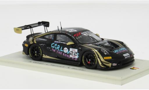 Coche miniatura Porsche 911 GT3 R 24h Spa 2025 Schumacher CLRT #22 A.G&Atilde;&frac14;ven/L.Heinrich 1/43 Spark