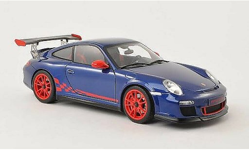 Porsche 911 GT3 1/18 Autoart 3.8 azul/rojo 2010 coche miniatura