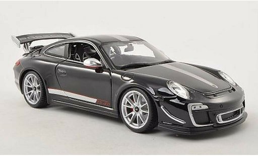 Porsche 911 GT3 1/18 Burago 4.0 negro/gris 2011 coche miniatura