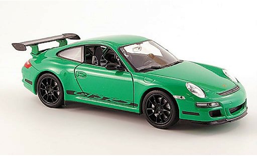 Porsche 911 GT3 1/24 Welly verde coche miniatura