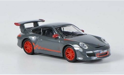 Porsche 911 GT3 1/87 Schuco gris/naranja coche miniatura