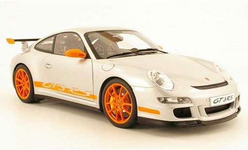 Porsche 911 GT3 1/12 Autoart gris/naranja 2006 coche miniatura