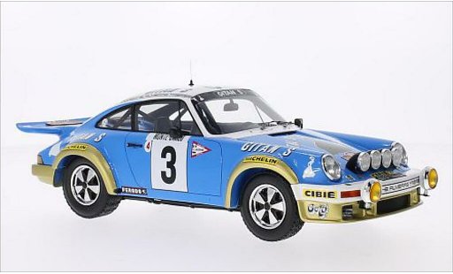 Porsche 911 Base 1/18 Spark No.3 Gitanes Rally Monte-Carlo 1978 coche miniatura
