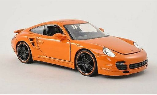 Porsche 911 Base 1/24 Jada Toys naranja 2007 coche miniatura