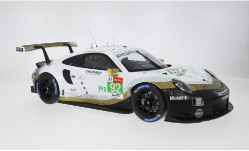 Porsche 992 RSR 1/12 IXO 911 24h Le Mans 2019 GT Team #92 M.Christensen/K.Estre 1:12