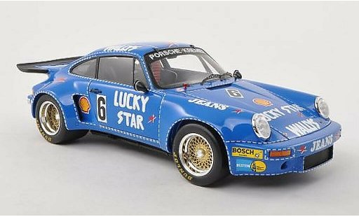 Porsche 911 RSR 1/18 Spark No.6 Wallys Jeans/Lucky Star Nurburgring 1974 coche miniatura