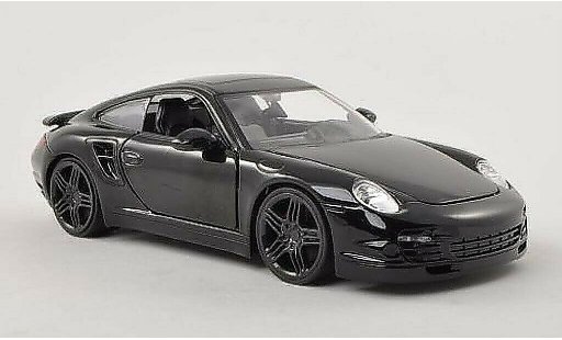 Porsche 911 S 1/24 Jada Toys negro 2007 coche miniatura
