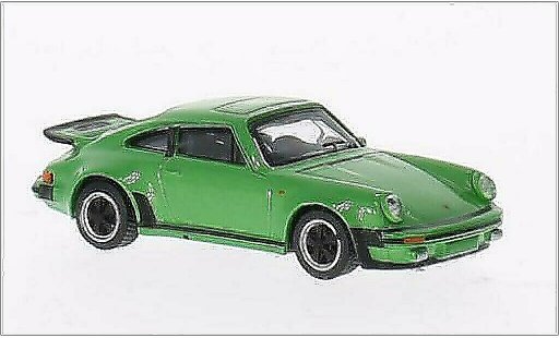 Porsche 911 Turbo 1/64 Schuco 3.0 metalico verde coche miniatura