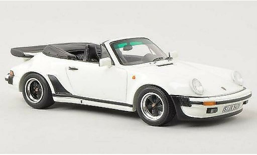 Porsche 911 Turbo 1/43 Spark 3.3 Descapotable blanco 1989 coche miniatura