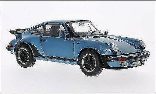 Porsche 911 Turbo 1/18 Norev 3.3 metalico azul 1977 coche miniatura