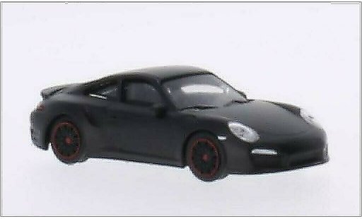 Porsche 911 Turbo 1/64 Schuco mate-negro coche miniatura