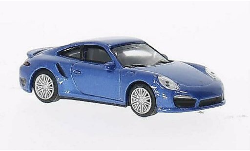 Porsche 911 Turbo 1/64 Schuco azul coche miniatura