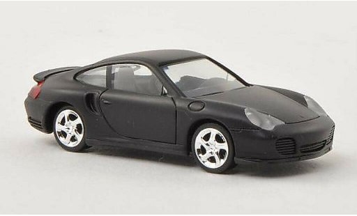 Porsche 911 Turbo 1/87 Herpa mate-negro coche miniatura