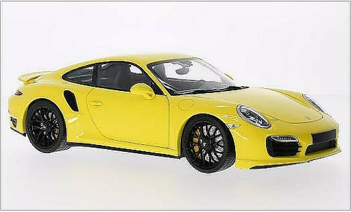 Porsche 911 Turbo S 1/18 Minichamps amarillo 2013 coche miniatura