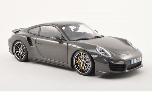 Porsche 911 Turbo S 1/18 Minichamps antracita 2013 coche miniatura