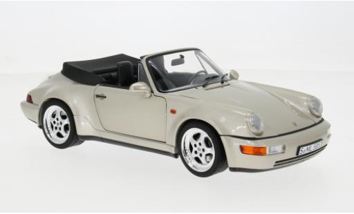 Coche miniatura Porsche 911 Turbo plateado 1992 1/18 Norev