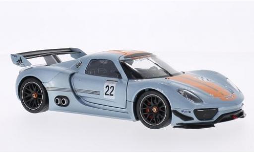 Coche miniatura Porsche 918 1/24 Welly RSR #22 1:24 Porsche 918 1/24 Welly RSR #22 1:24 coche miniatura