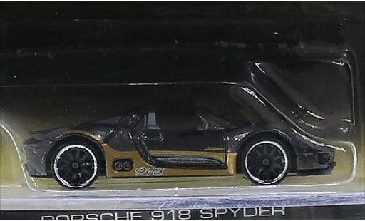 Porsche 918 Base 1/64 Hot Wheels Spyder metalico gris/gold coche miniatura