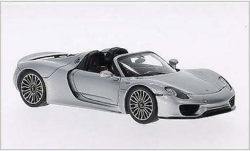 Porsche 918 Base 1/43 Spark Spyder gris 2014 coche miniatura