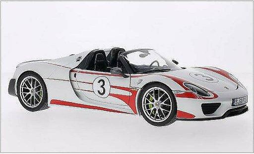 Porsche 918 Base 1/18 Minichamps Spyder blanco/Dekor 2013 coche miniatura
