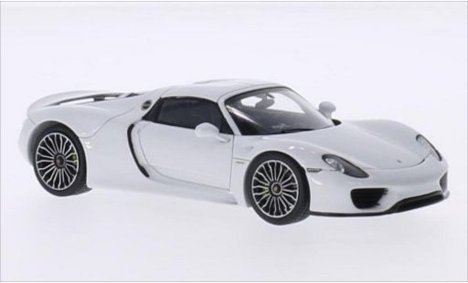 Porsche 918 Base 1/43 Spark Spyder blanco coche miniatura