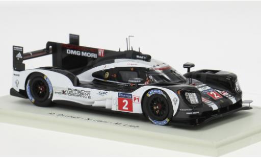 Coche miniatura Porsche 919 Hybrid 24h Le Mans 2016 Team #2 R.Dumas/N.Jani 1/43 Spark
