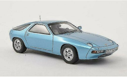 Porsche 928 Base 1/43 Spark azul 1977 coche miniatura